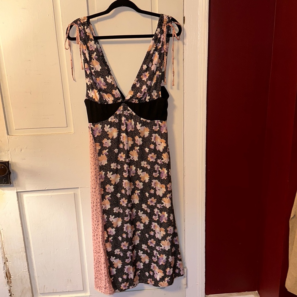 Urban outfitters midi dress polka dot and floral
